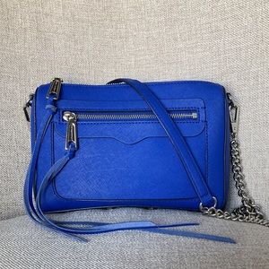 Rebecca Minkoff Blue Chain-Link Crossbody Bag